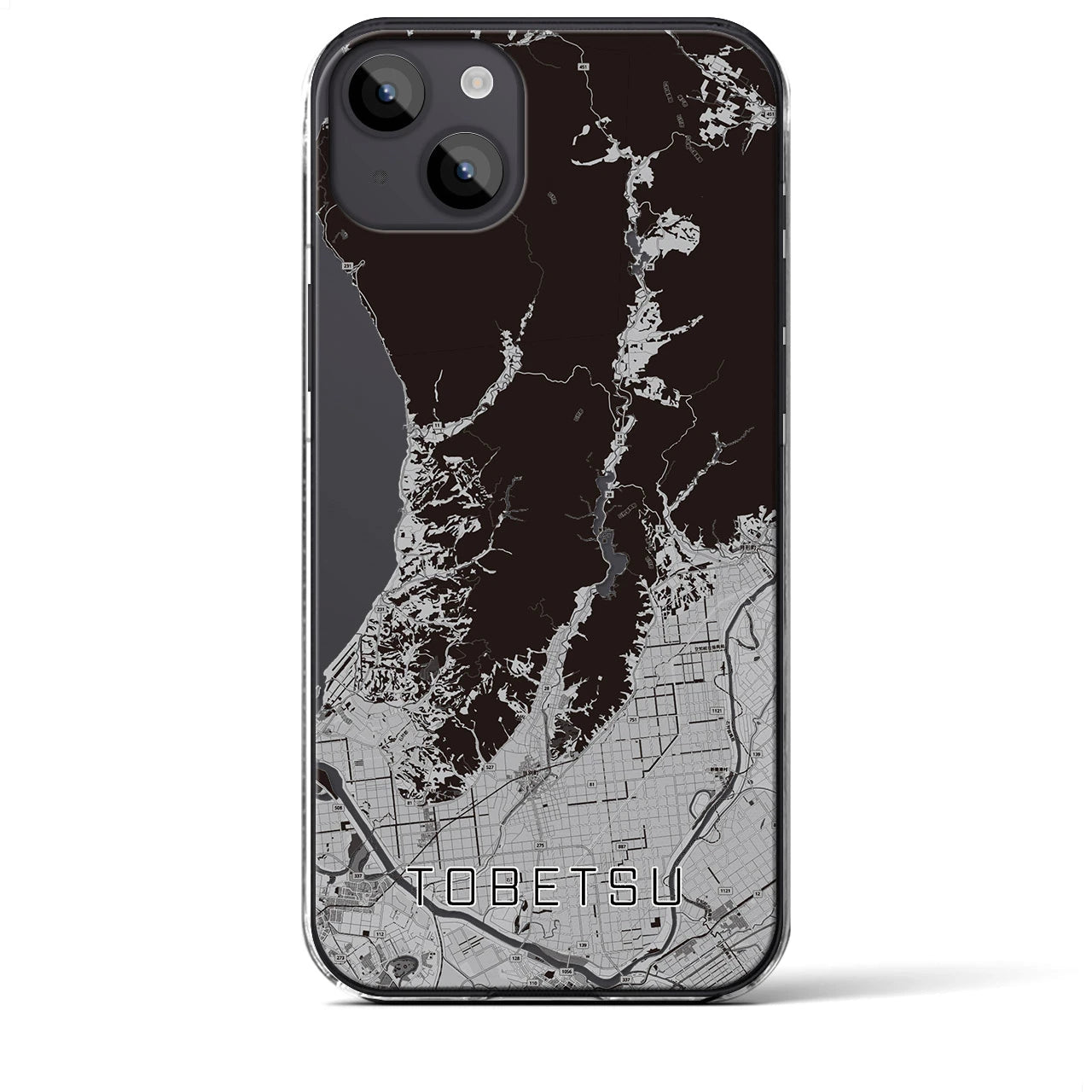 【当別(北海道)】地図柄iPhoneケース(クリアタイプ)