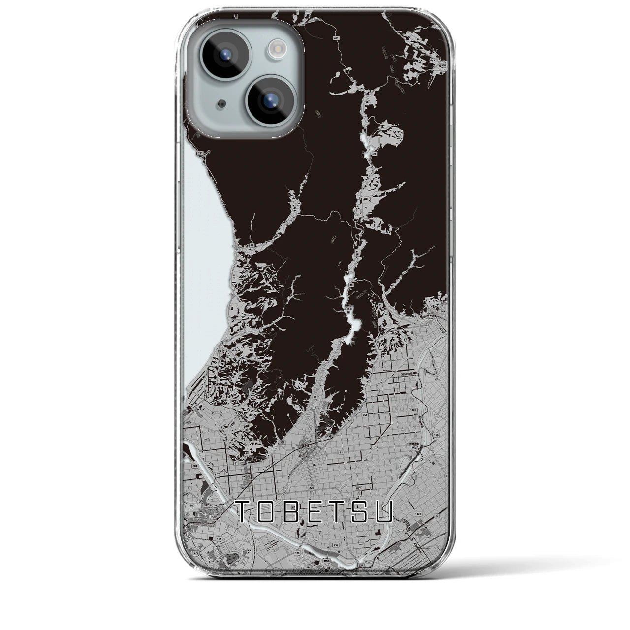 【当別(北海道)】地図柄iPhoneケース(クリアタイプ)