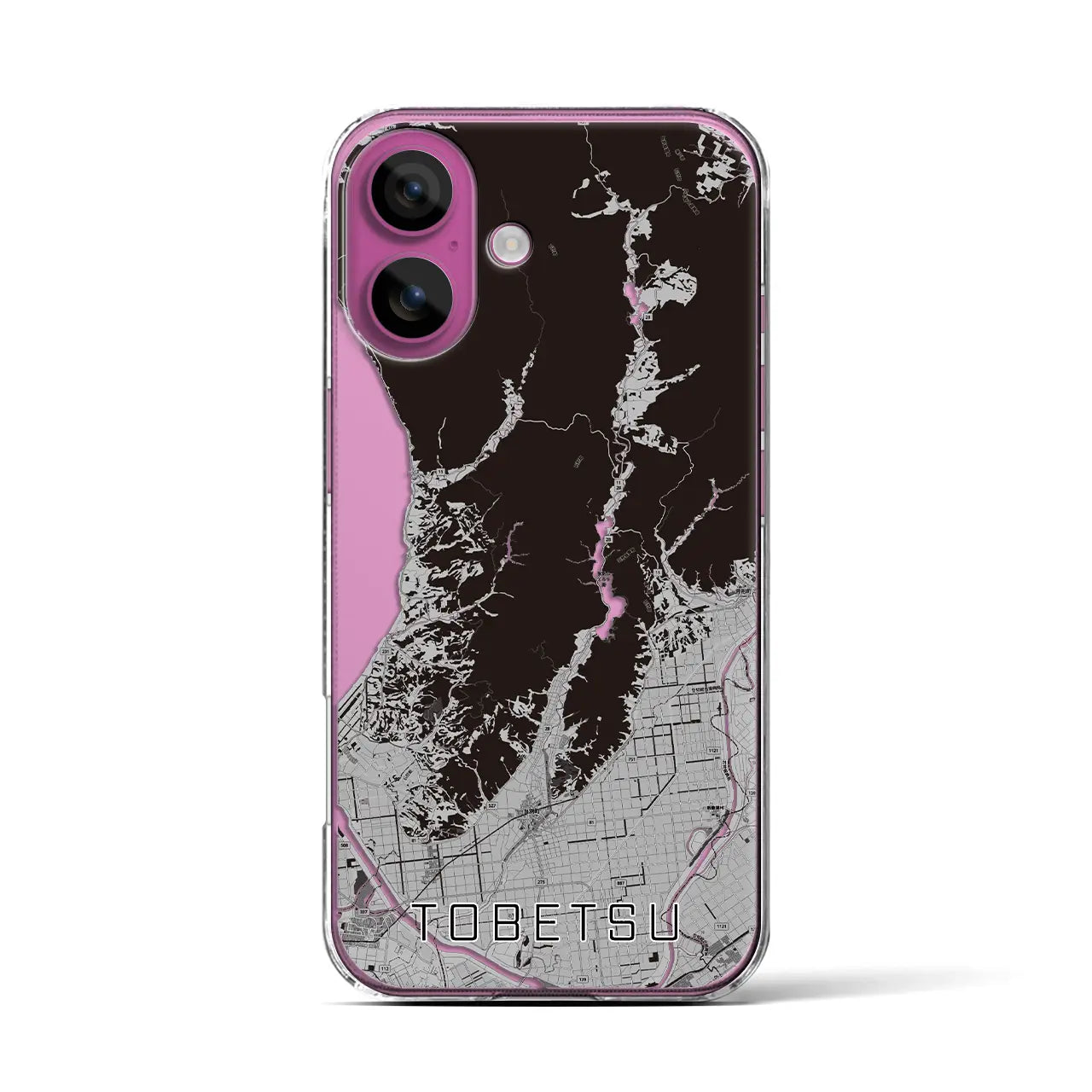 【当別(北海道)】地図柄iPhoneケース(クリアタイプ)