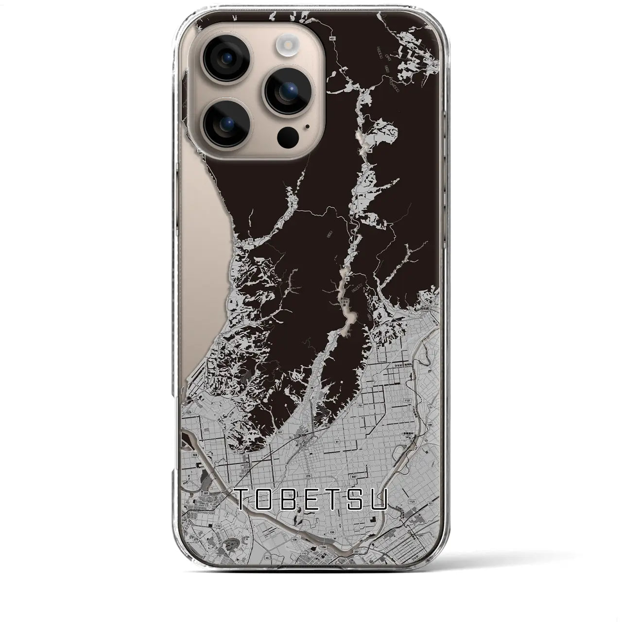 【当別(北海道)】地図柄iPhoneケース(クリアタイプ)