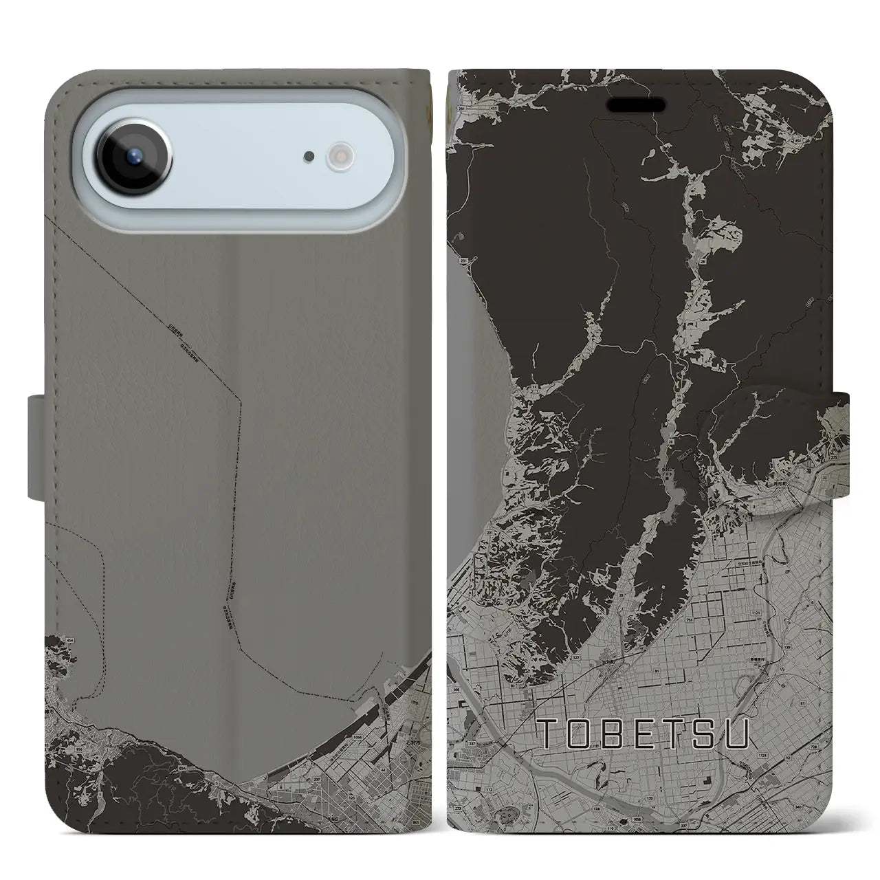 【当別(北海道)】地図柄iPhoneケース(手帳タイプ)