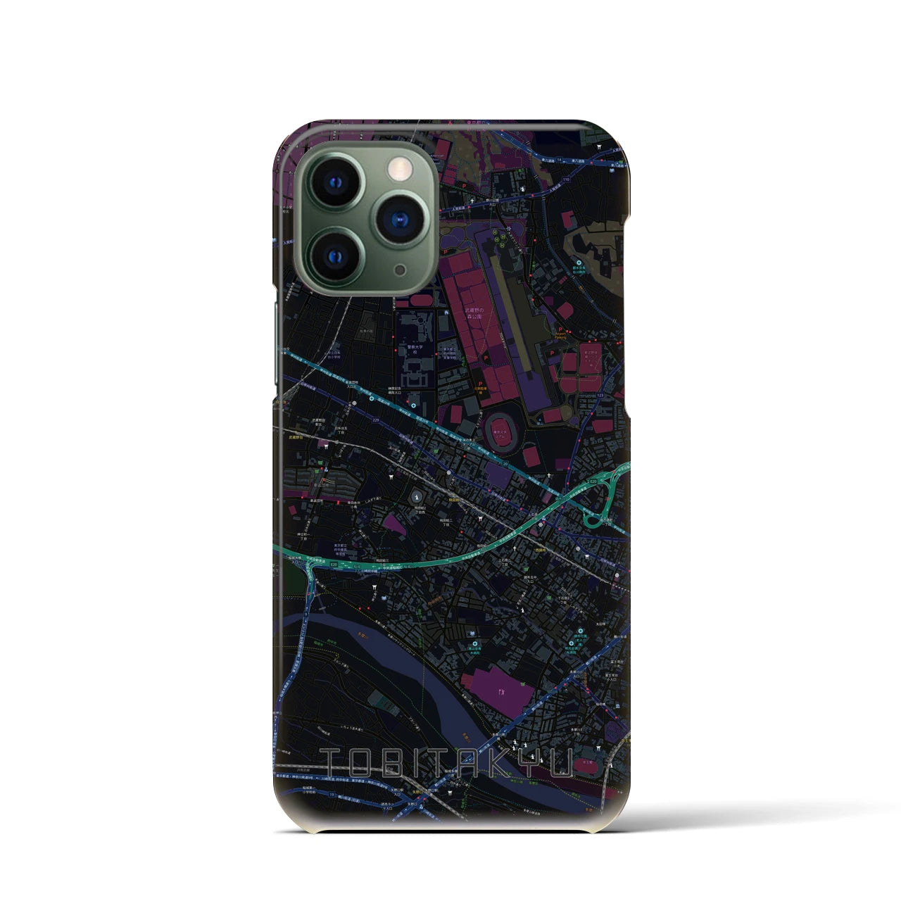 【飛田給(東京都)】地図柄iPhoneケース(バックカバータイプ)
