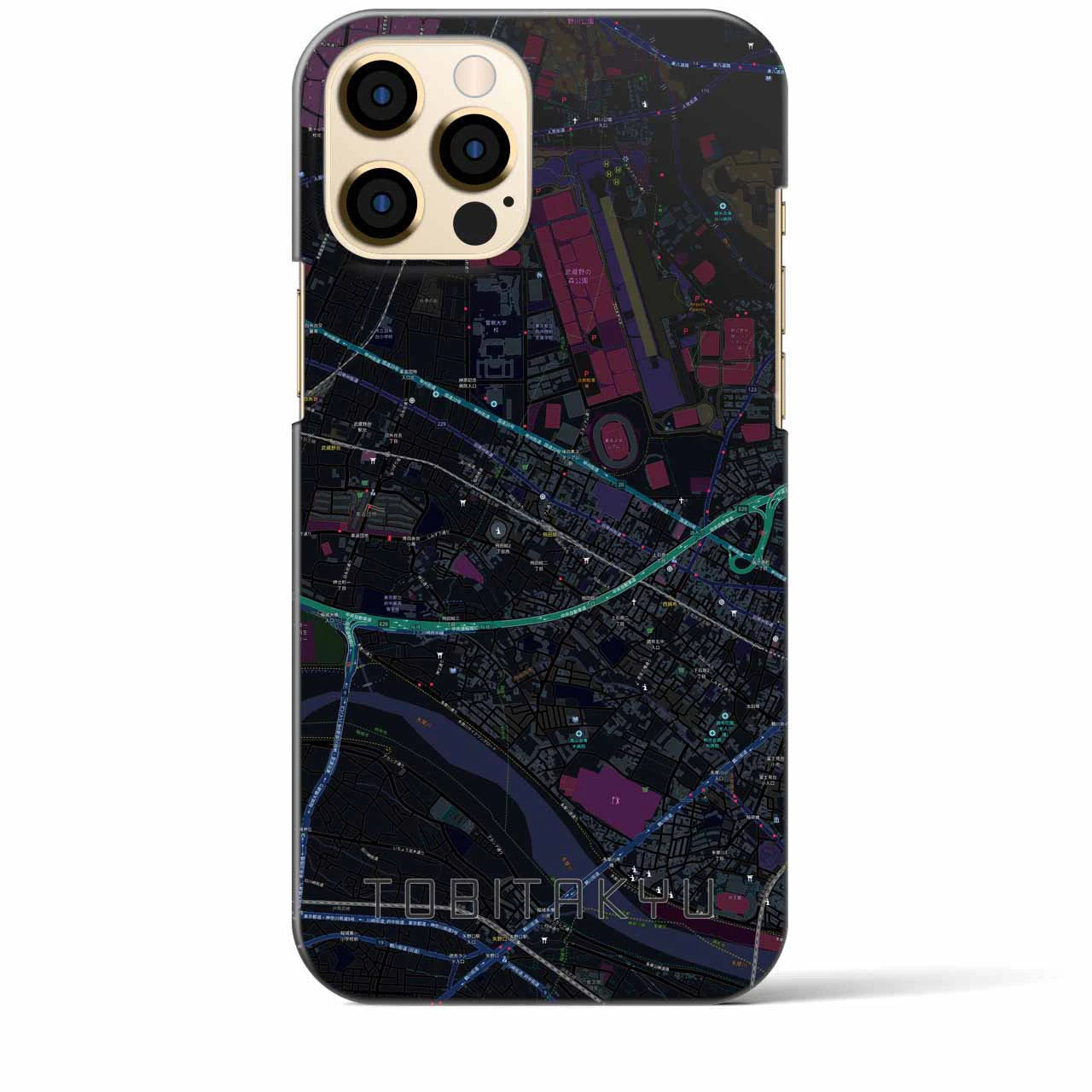 【飛田給(東京都)】地図柄iPhoneケース(バックカバータイプ)