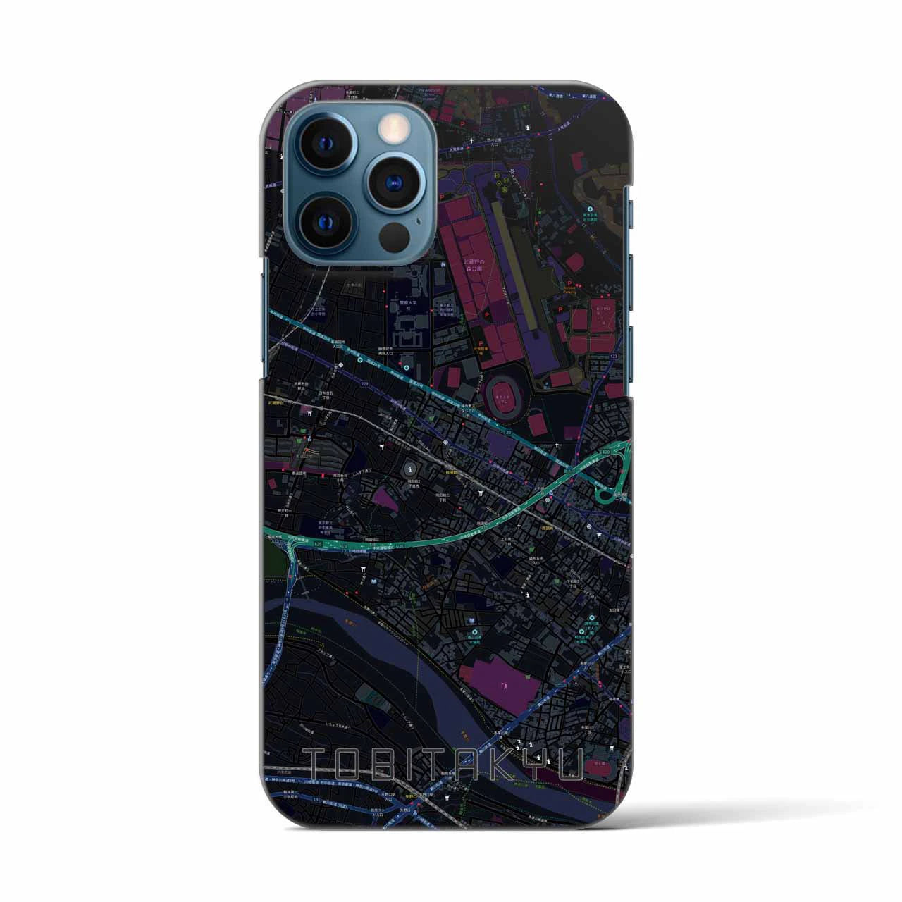 【飛田給(東京都)】地図柄iPhoneケース(バックカバータイプ)