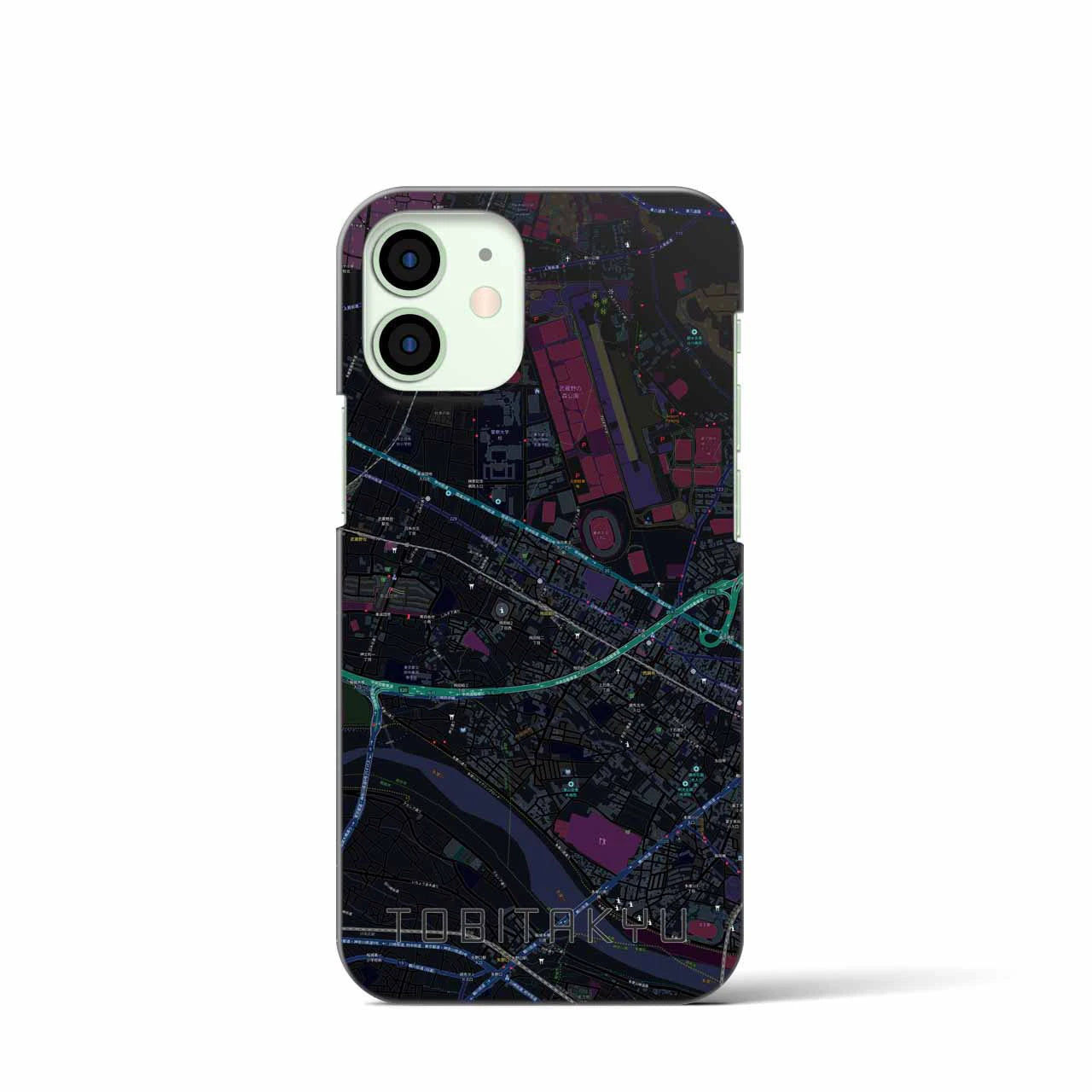 【飛田給(東京都)】地図柄iPhoneケース(バックカバータイプ)