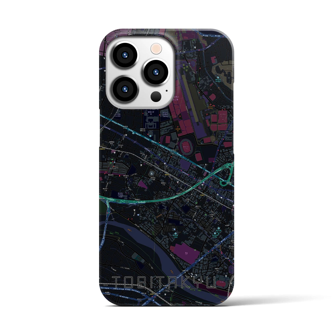 【飛田給(東京都)】地図柄iPhoneケース(バックカバータイプ)
