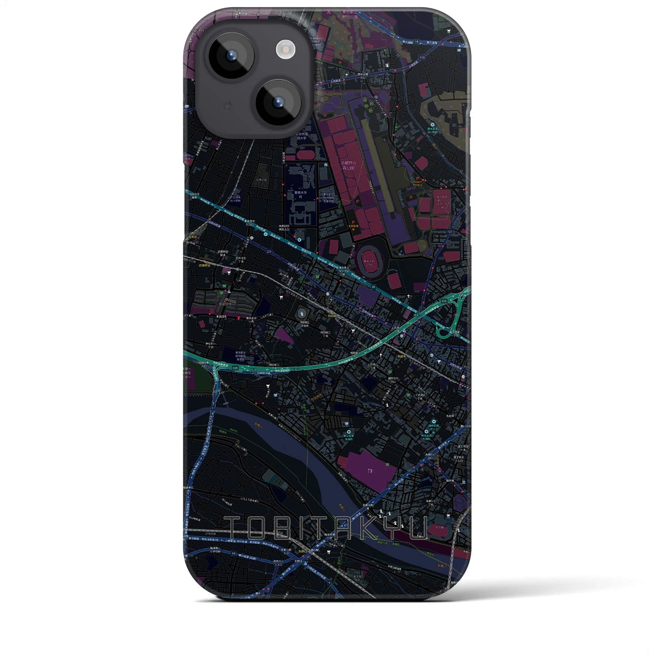 【飛田給(東京都)】地図柄iPhoneケース(バックカバータイプ)