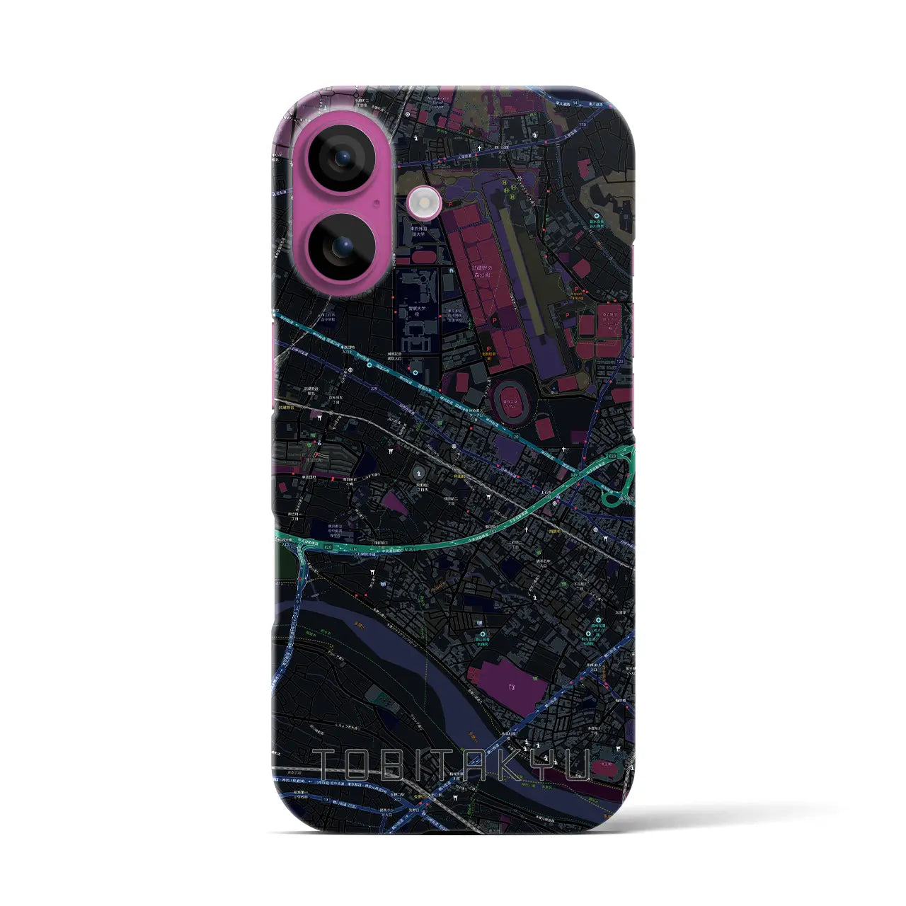 【飛田給(東京都)】地図柄iPhoneケース(バックカバータイプ)