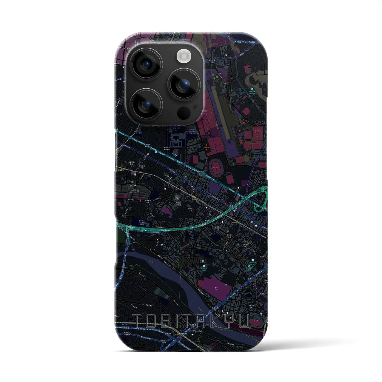 【飛田給(東京都)】地図柄iPhoneケース(バックカバータイプ)