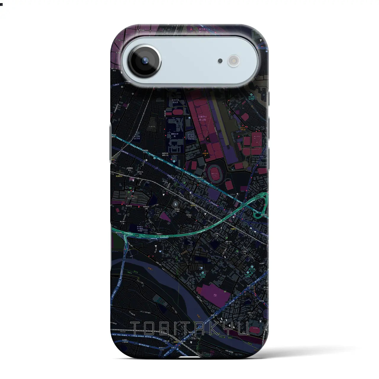 【飛田給(東京都)】地図柄iPhoneケース(バックカバータイプ)