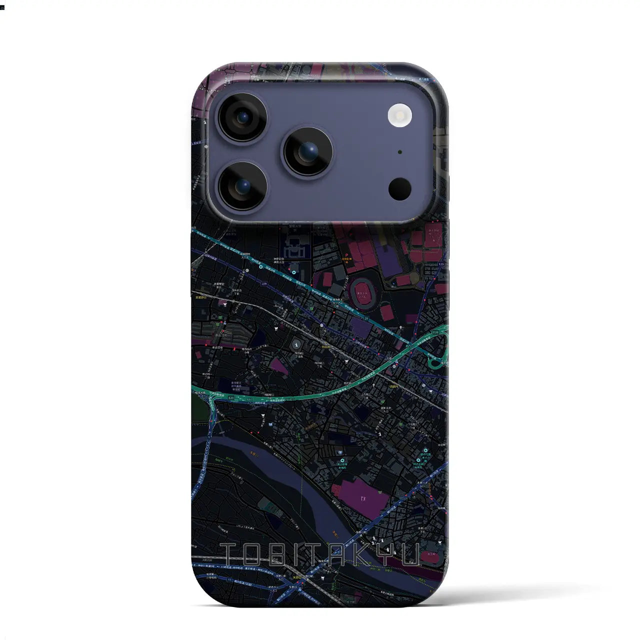 【飛田給(東京都)】地図柄iPhoneケース(バックカバータイプ)