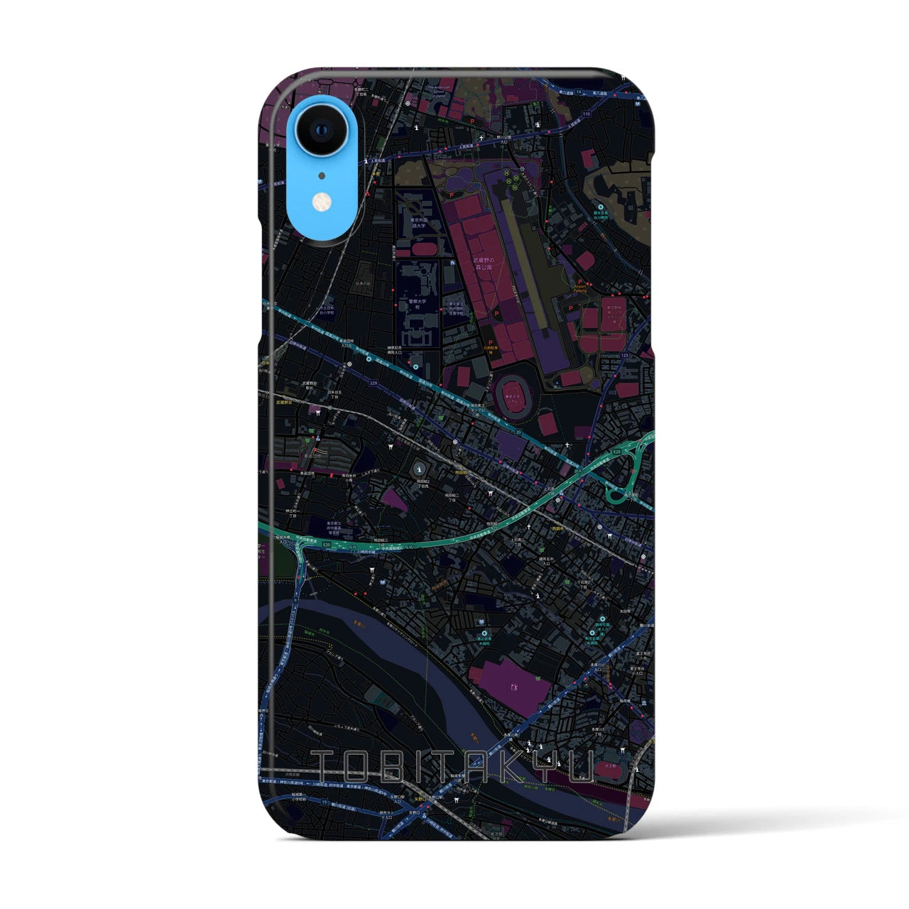 【飛田給(東京都)】地図柄iPhoneケース(バックカバータイプ)