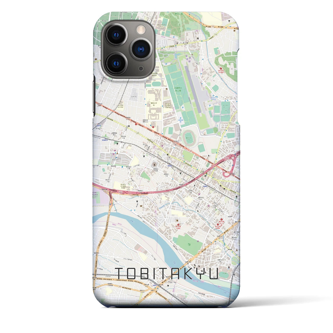 【飛田給(東京都)】地図柄iPhoneケース(バックカバータイプ)