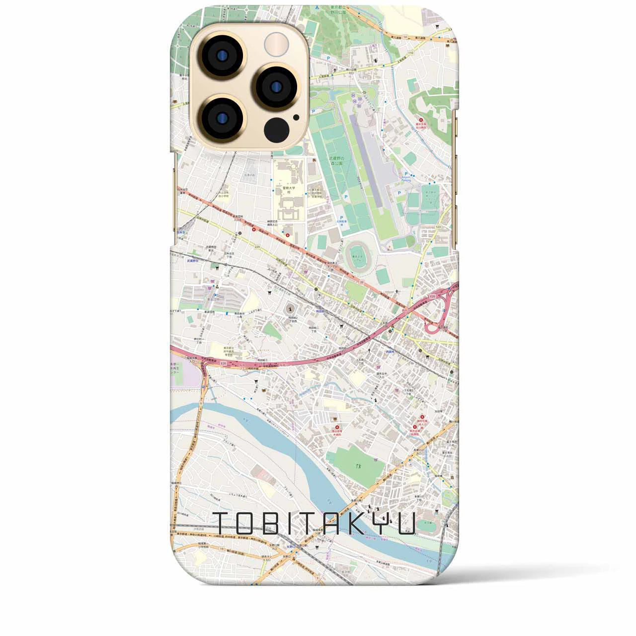 【飛田給(東京都)】地図柄iPhoneケース(バックカバータイプ)