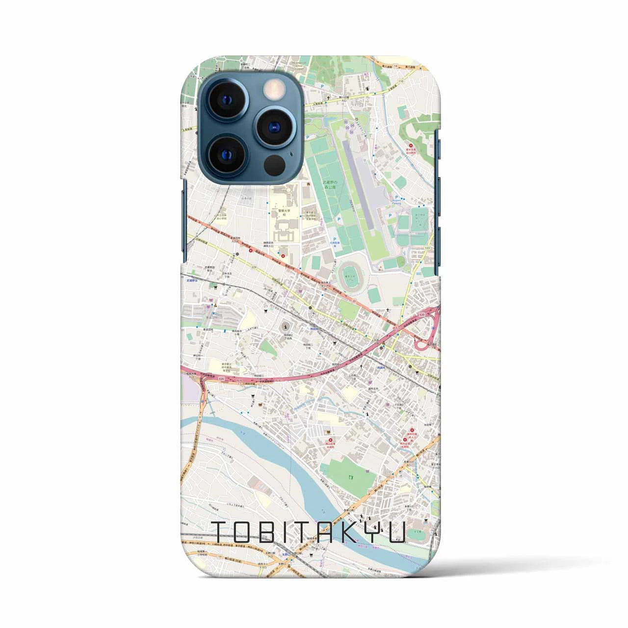 【飛田給(東京都)】地図柄iPhoneケース(バックカバータイプ)
