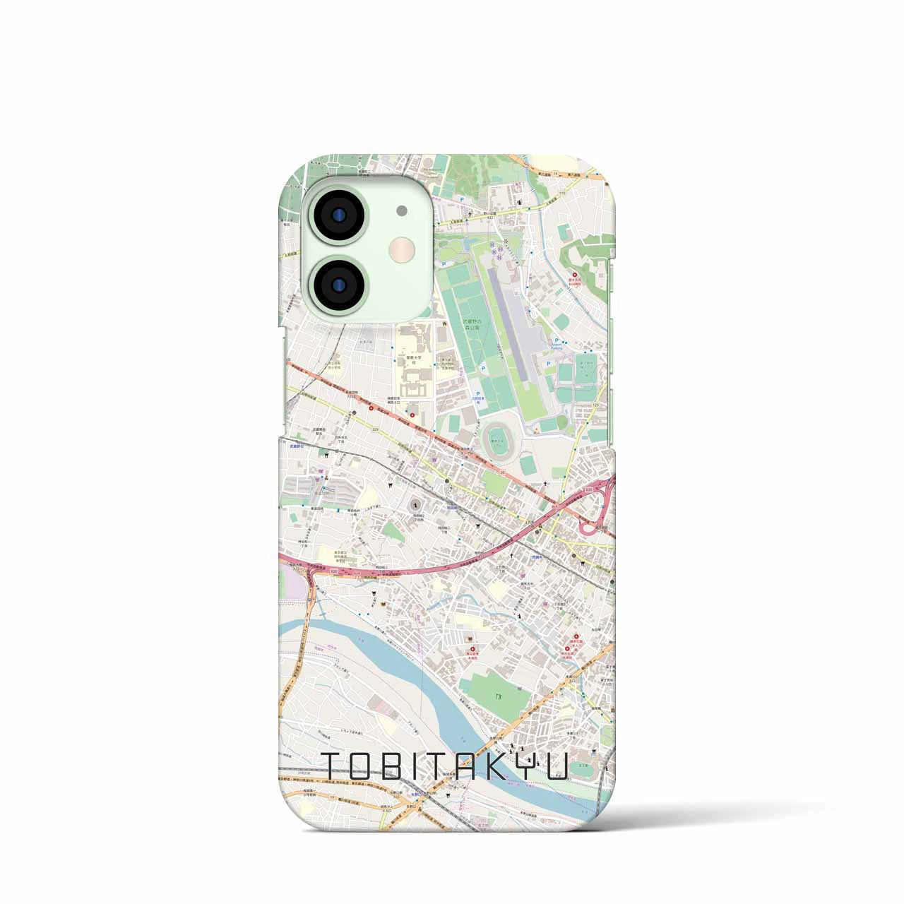 【飛田給(東京都)】地図柄iPhoneケース(バックカバータイプ)