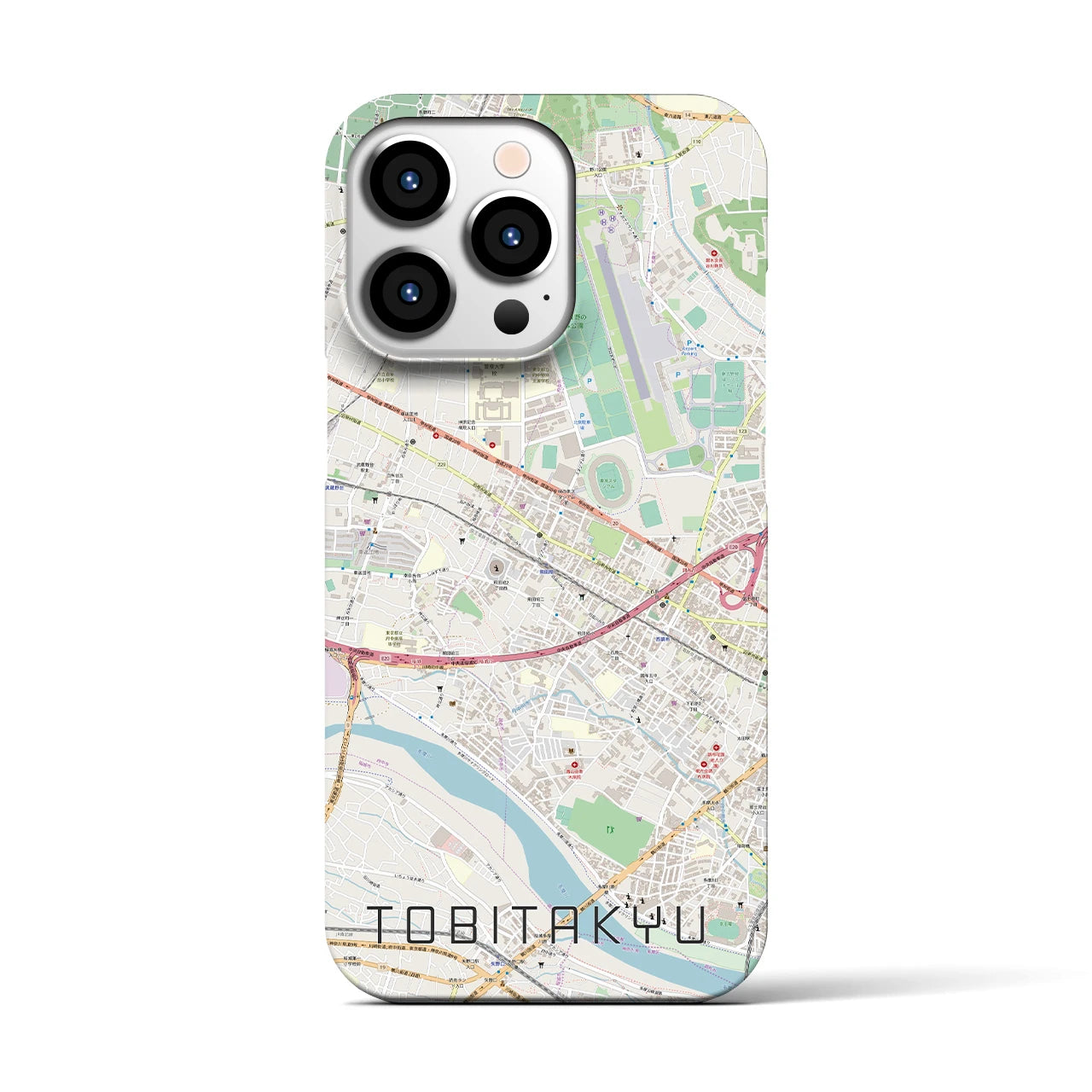 【飛田給(東京都)】地図柄iPhoneケース(バックカバータイプ)