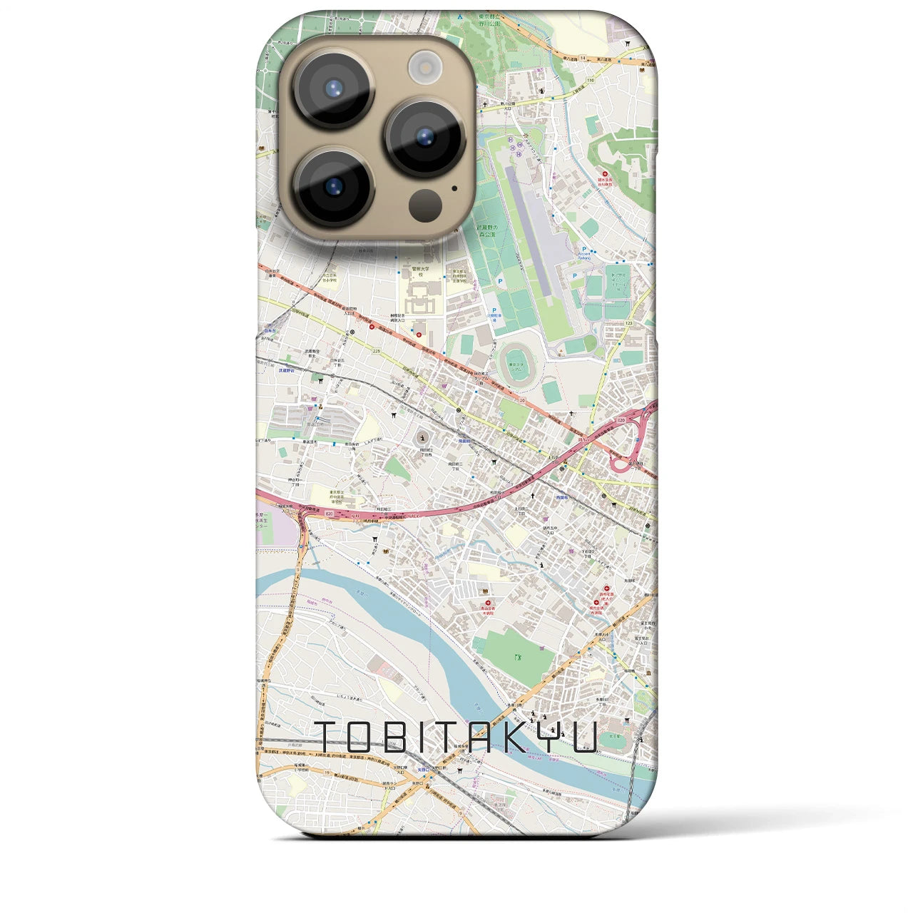 【飛田給(東京都)】地図柄iPhoneケース(バックカバータイプ)