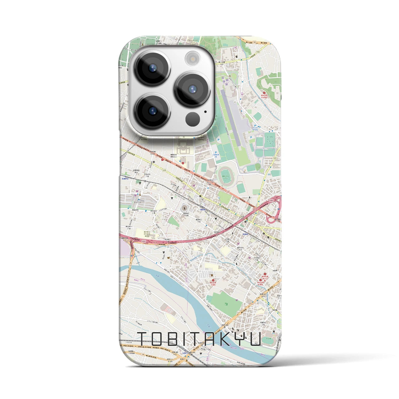 【飛田給(東京都)】地図柄iPhoneケース(バックカバータイプ)