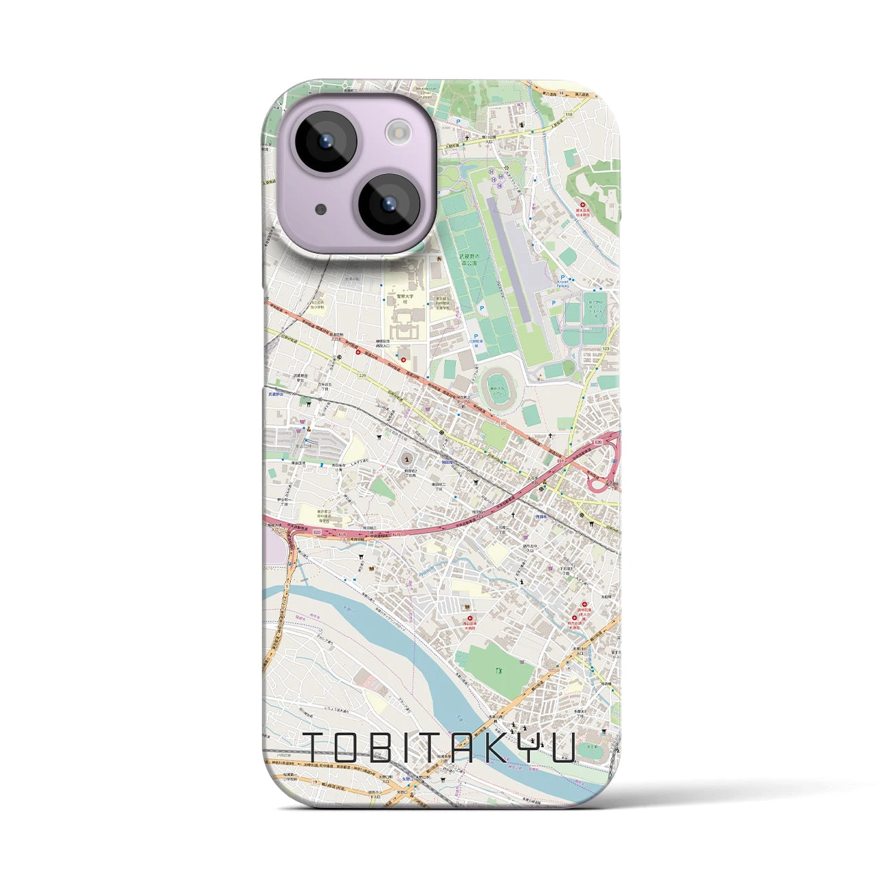 【飛田給(東京都)】地図柄iPhoneケース(バックカバータイプ)