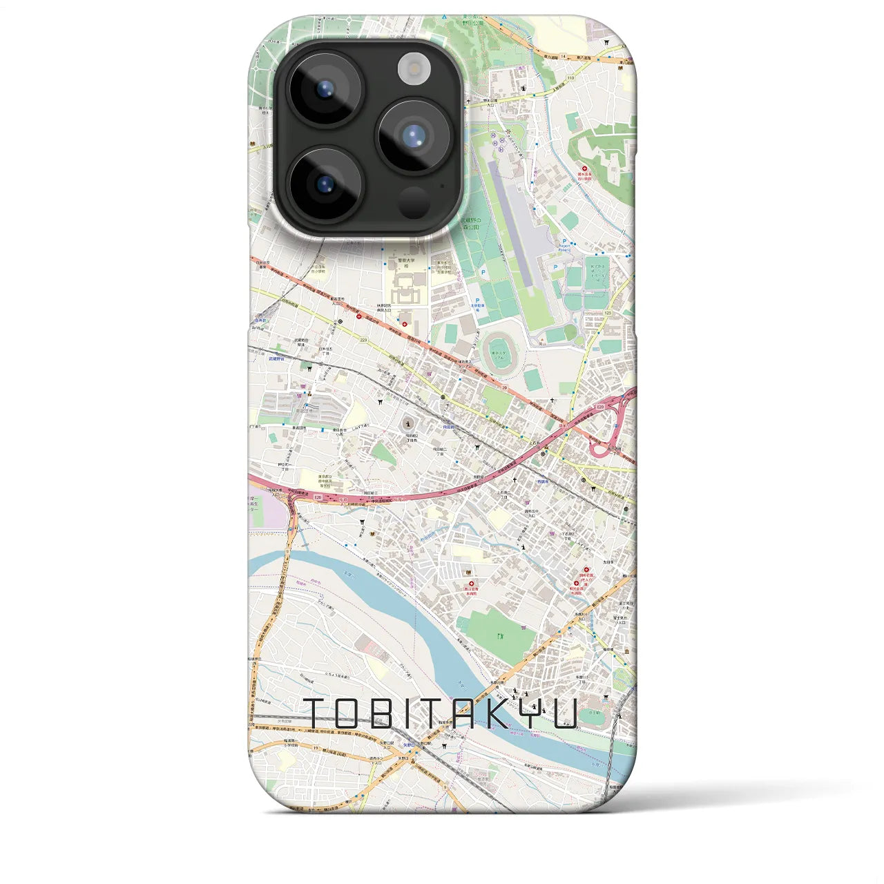 【飛田給(東京都)】地図柄iPhoneケース(バックカバータイプ)