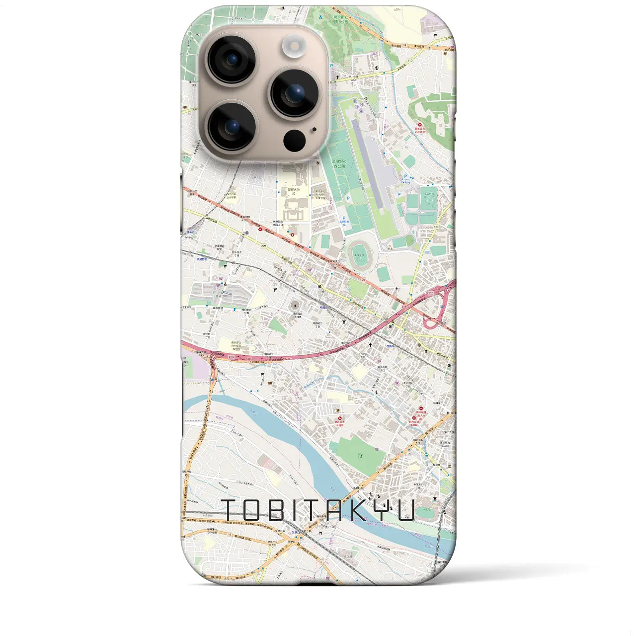 【飛田給(東京都)】地図柄iPhoneケース(バックカバータイプ)