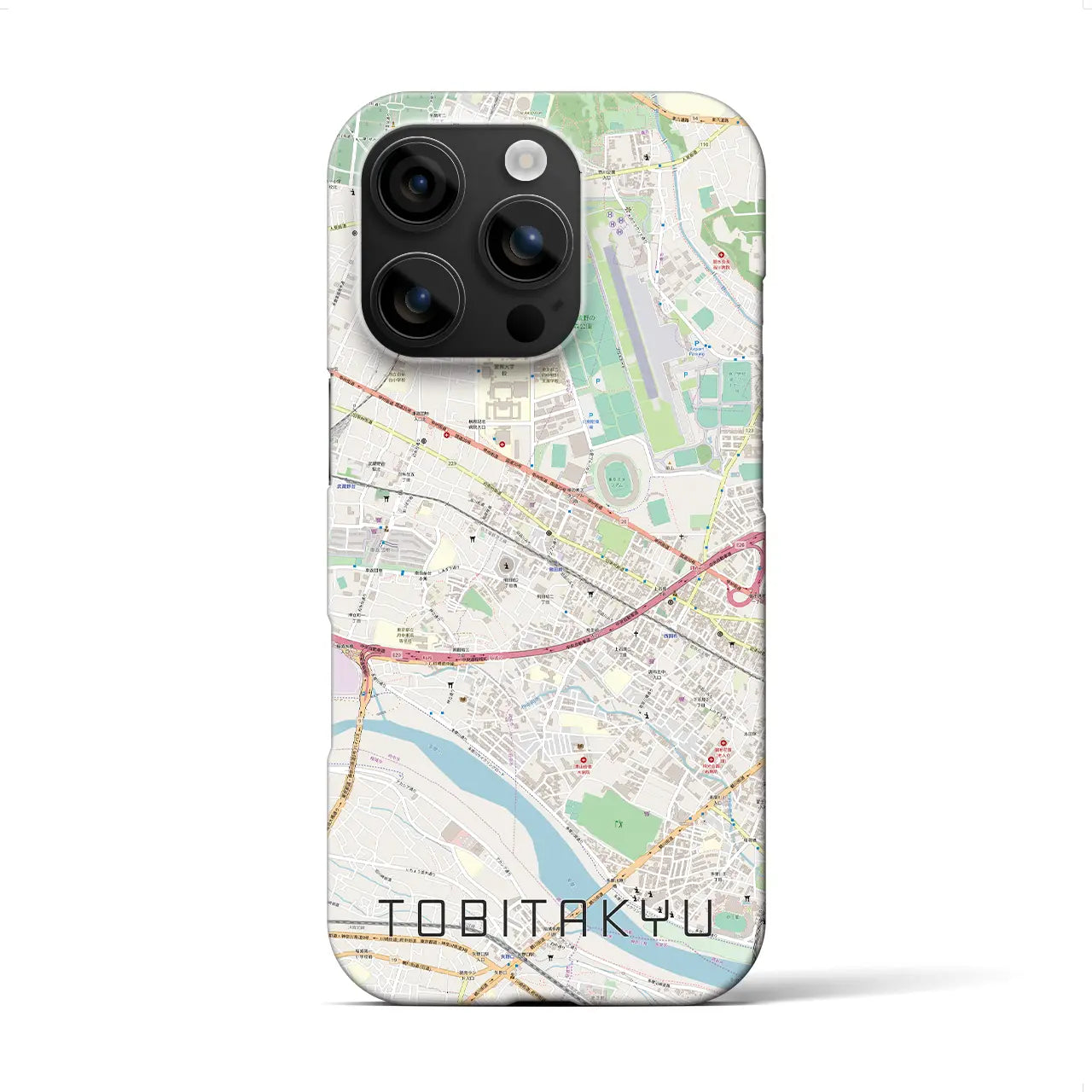 【飛田給(東京都)】地図柄iPhoneケース(バックカバータイプ)