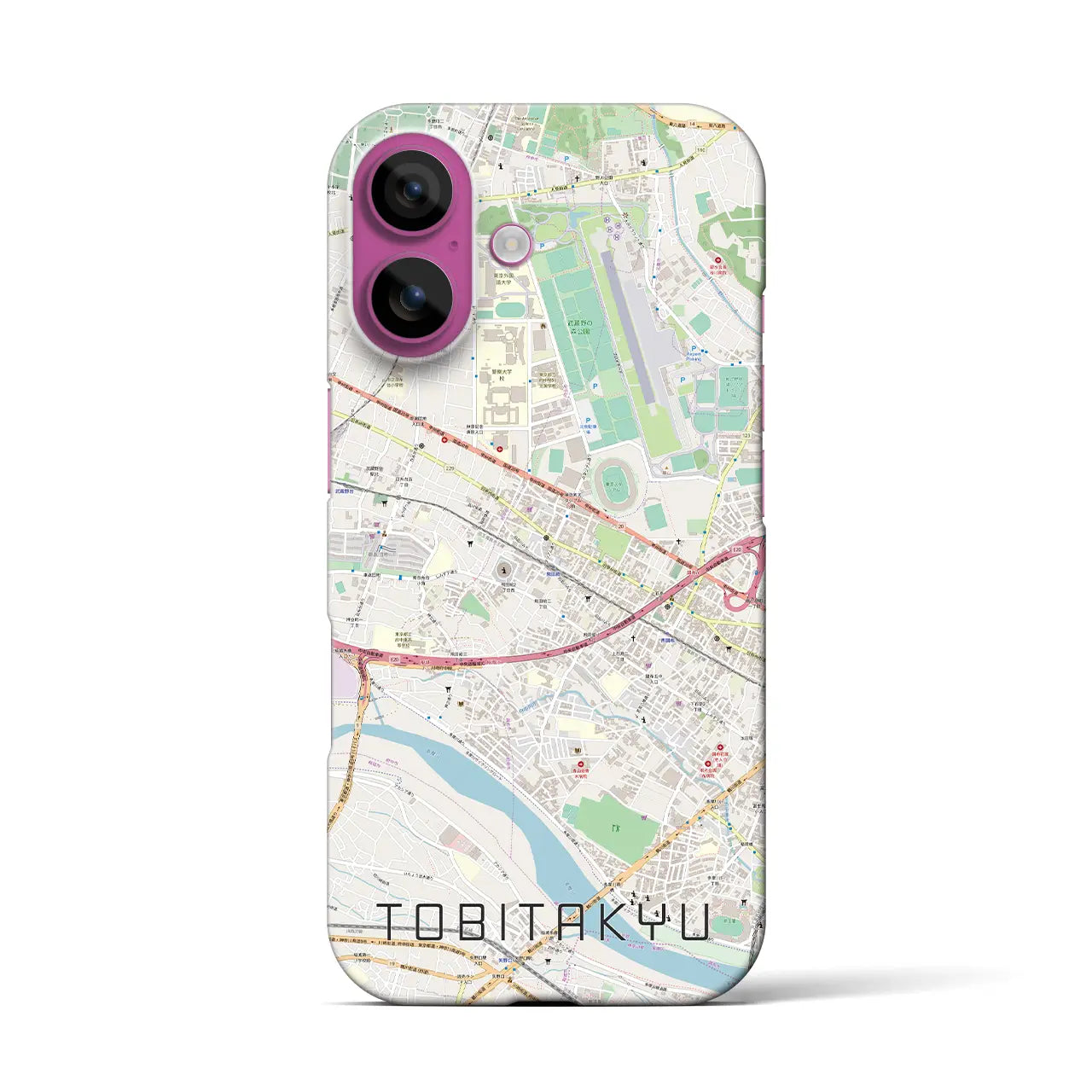 【飛田給(東京都)】地図柄iPhoneケース(バックカバータイプ)