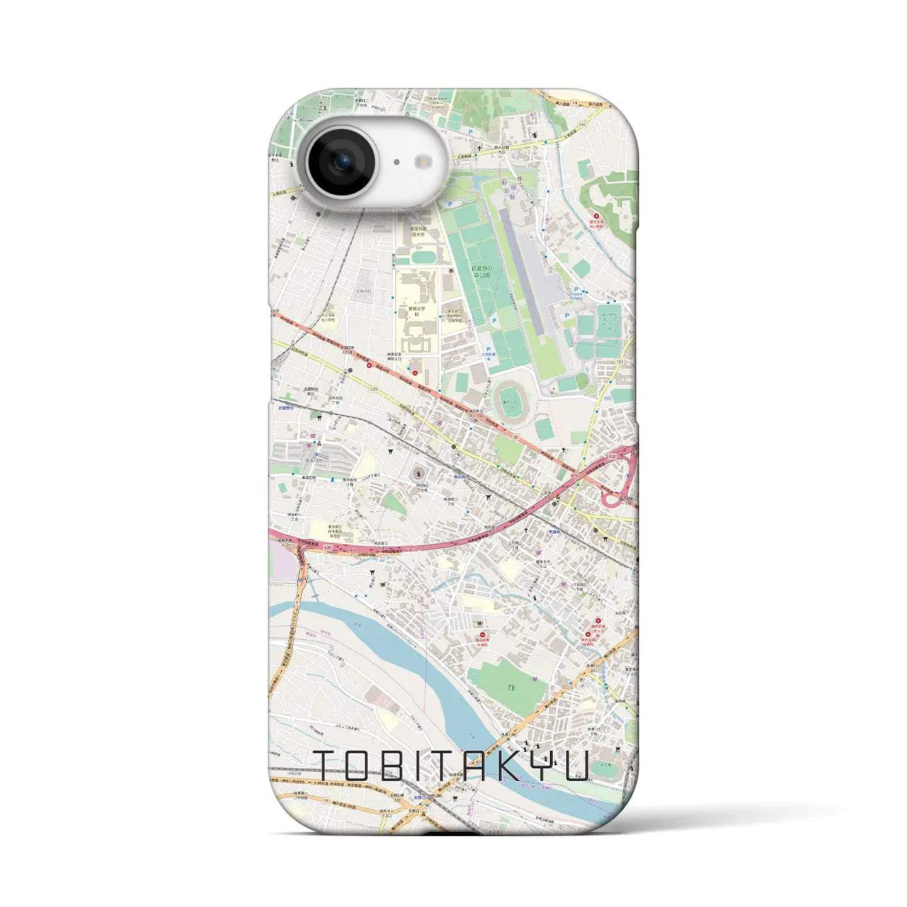 【飛田給(東京都)】地図柄iPhoneケース(バックカバータイプ)