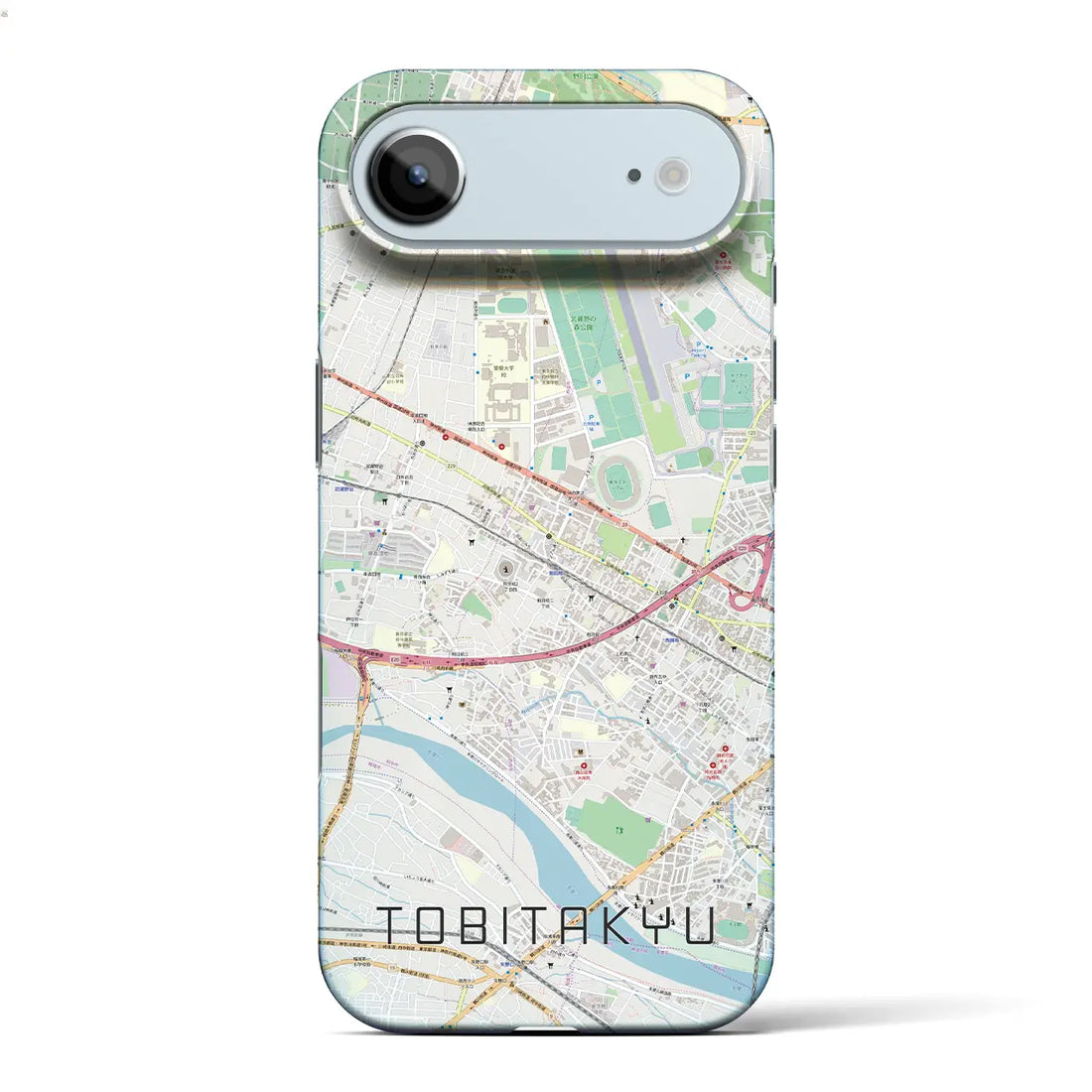 【飛田給(東京都)】地図柄iPhoneケース(バックカバータイプ)ナチュラル・iPhone 17 Pro Max 用