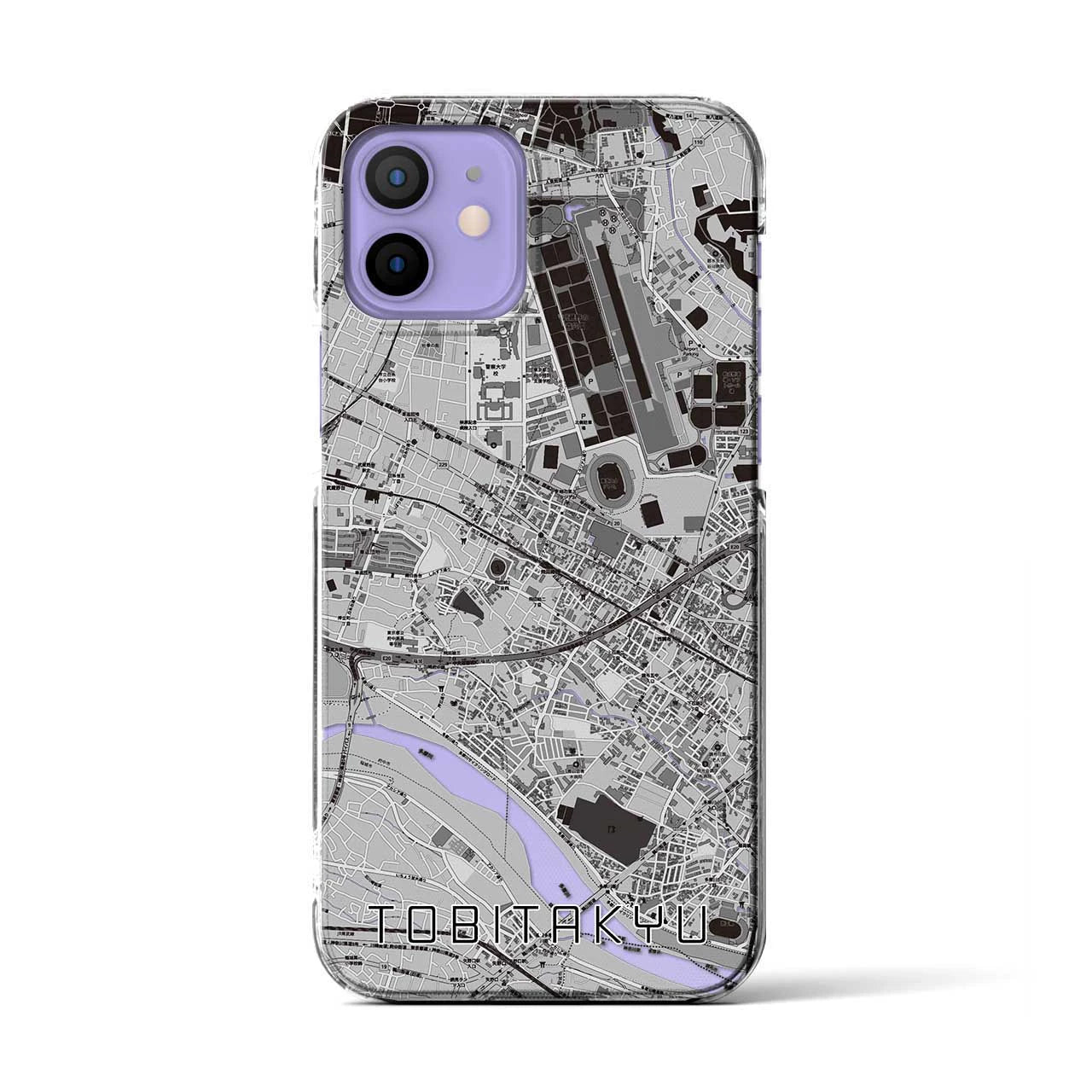 【飛田給(東京都)】地図柄iPhoneケース(クリアタイプ)