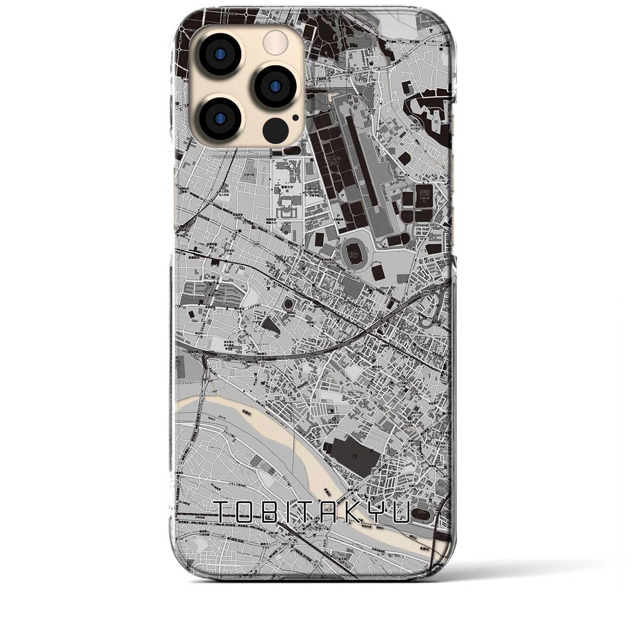 【飛田給(東京都)】地図柄iPhoneケース(クリアタイプ)