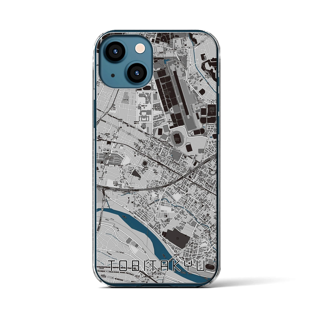 【飛田給(東京都)】地図柄iPhoneケース(クリアタイプ)