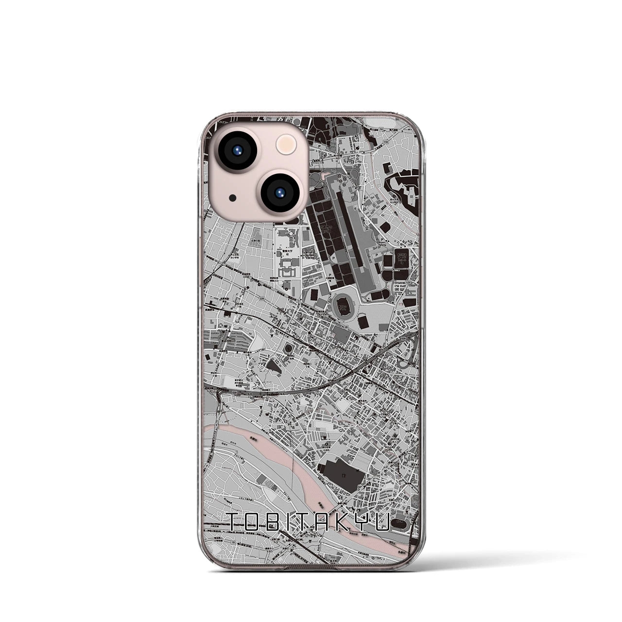 【飛田給(東京都)】地図柄iPhoneケース(クリアタイプ)