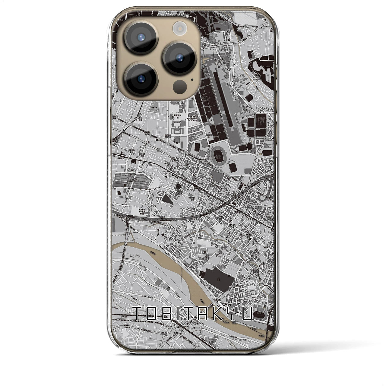 【飛田給(東京都)】地図柄iPhoneケース(クリアタイプ)