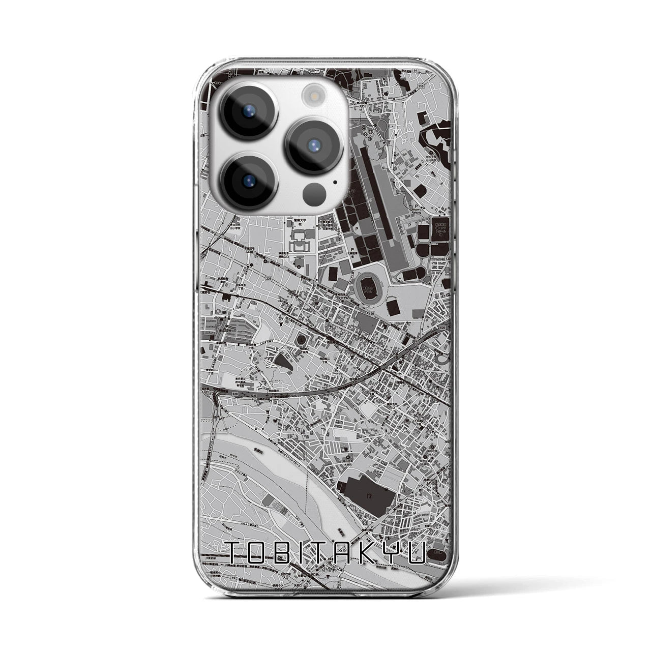 【飛田給(東京都)】地図柄iPhoneケース(クリアタイプ)