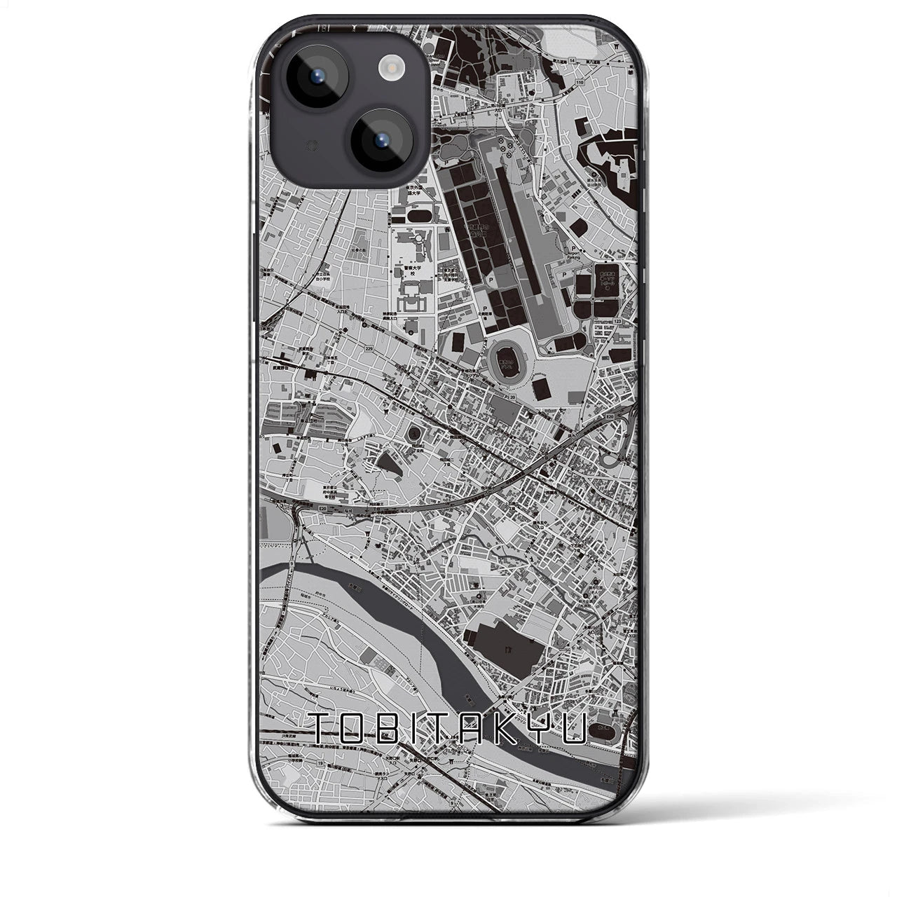 【飛田給(東京都)】地図柄iPhoneケース(クリアタイプ)
