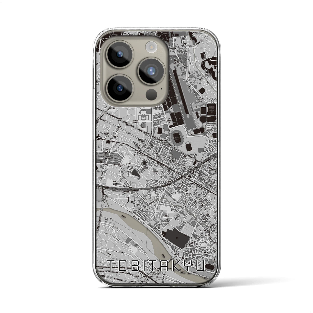 【飛田給(東京都)】地図柄iPhoneケース(クリアタイプ)