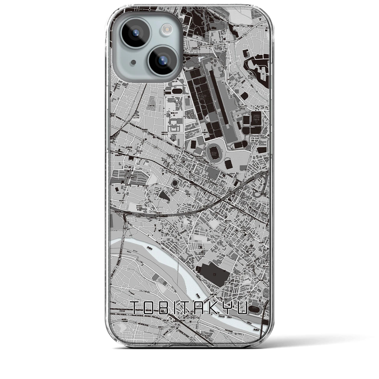 【飛田給(東京都)】地図柄iPhoneケース(クリアタイプ)