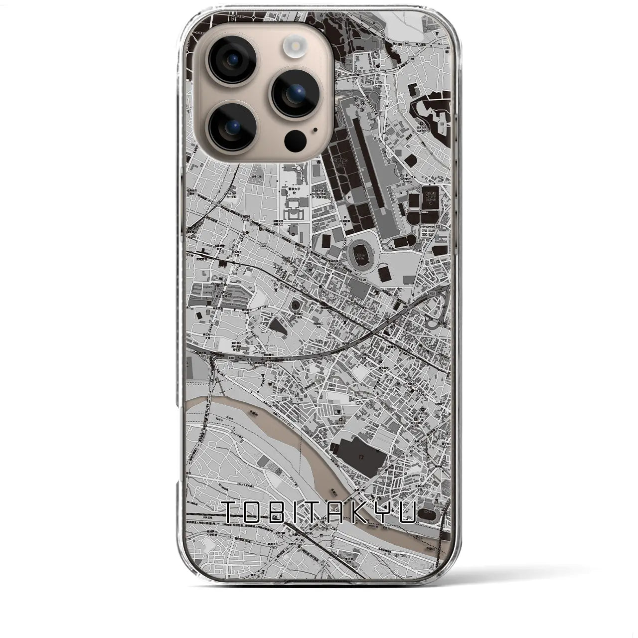 【飛田給(東京都)】地図柄iPhoneケース(クリアタイプ)