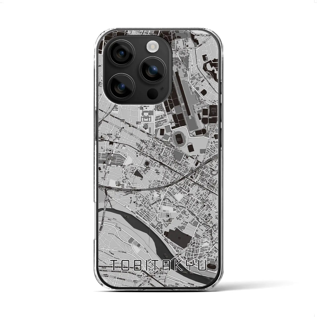 【飛田給(東京都)】地図柄iPhoneケース(クリアタイプ)