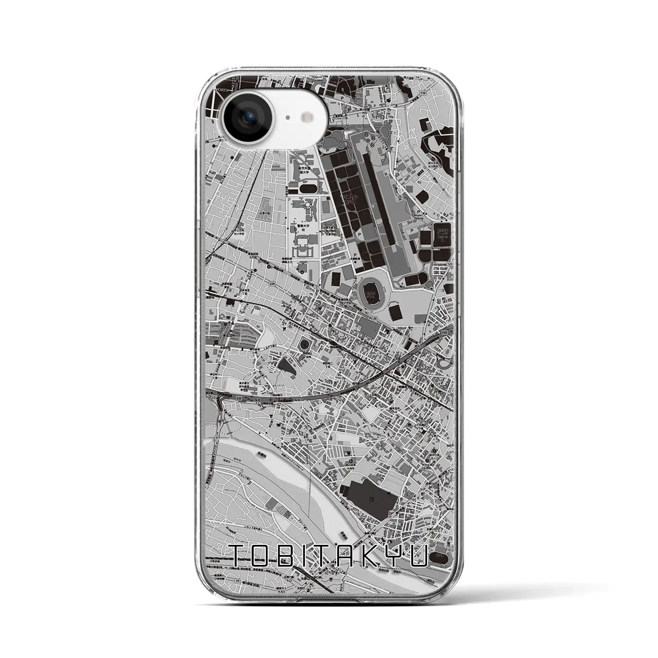 【飛田給(東京都)】地図柄iPhoneケース(クリアタイプ)