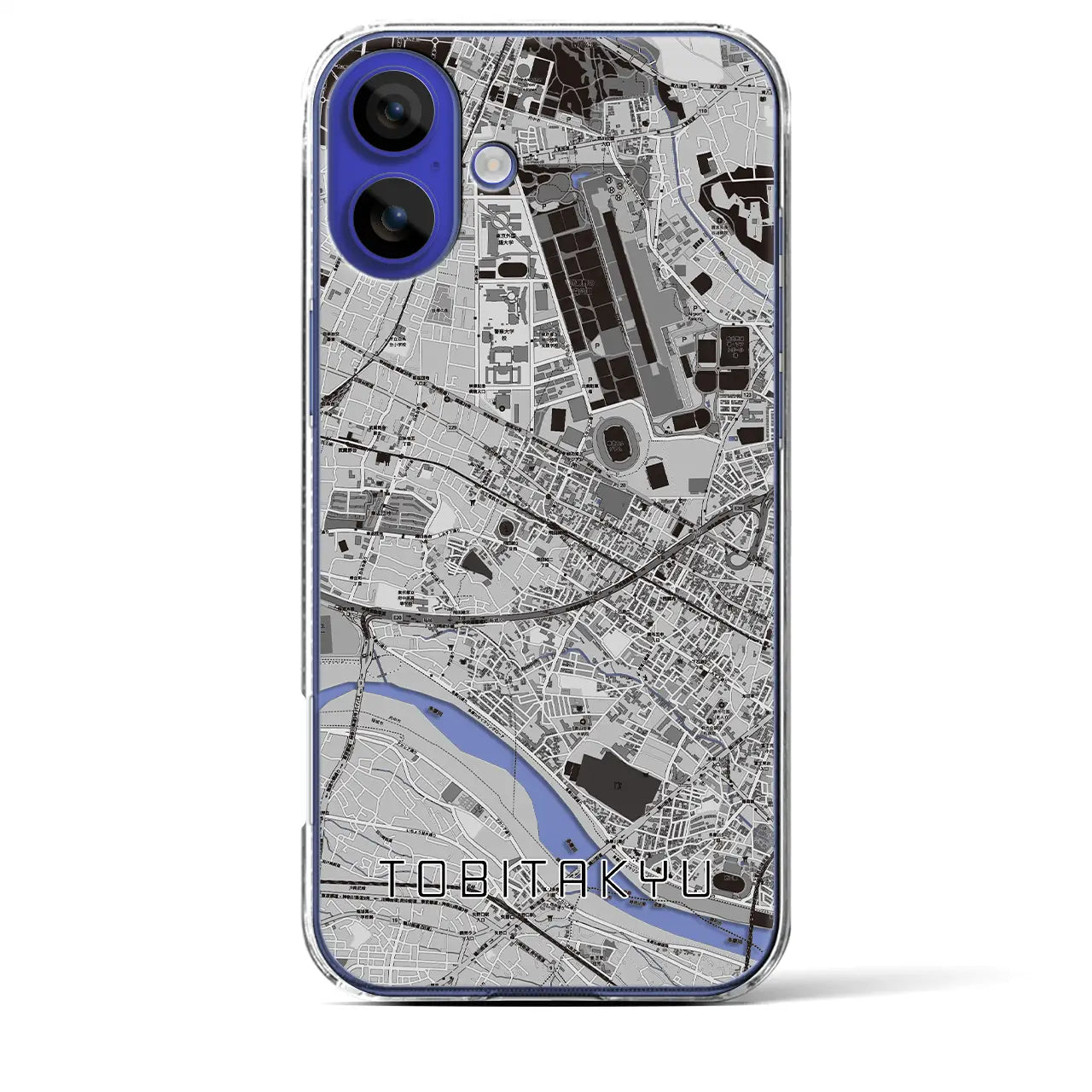 【飛田給(東京都)】地図柄iPhoneケース(クリアタイプ)