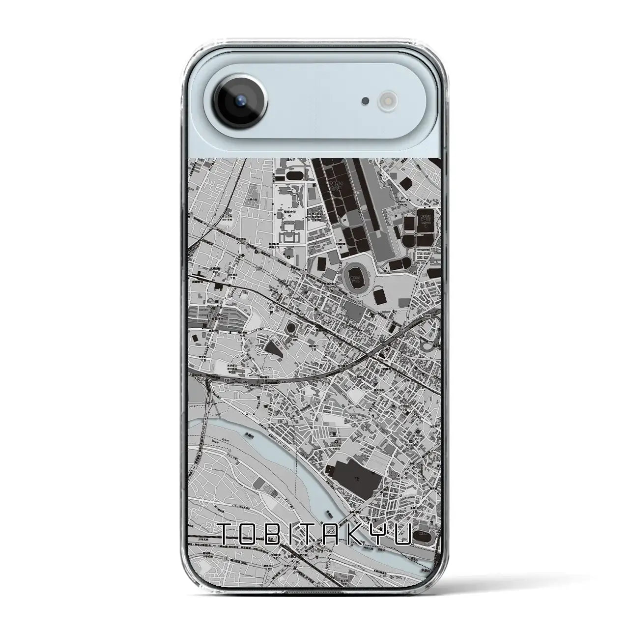 【飛田給(東京都)】地図柄iPhoneケース(クリアタイプ)