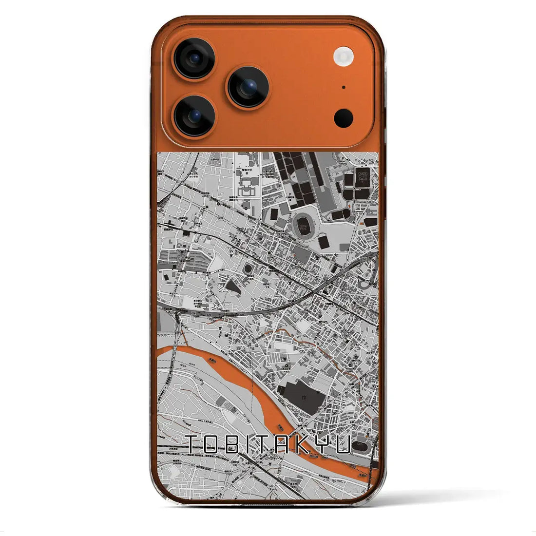 【飛田給(東京都)】地図柄iPhoneケース(クリアタイプ)