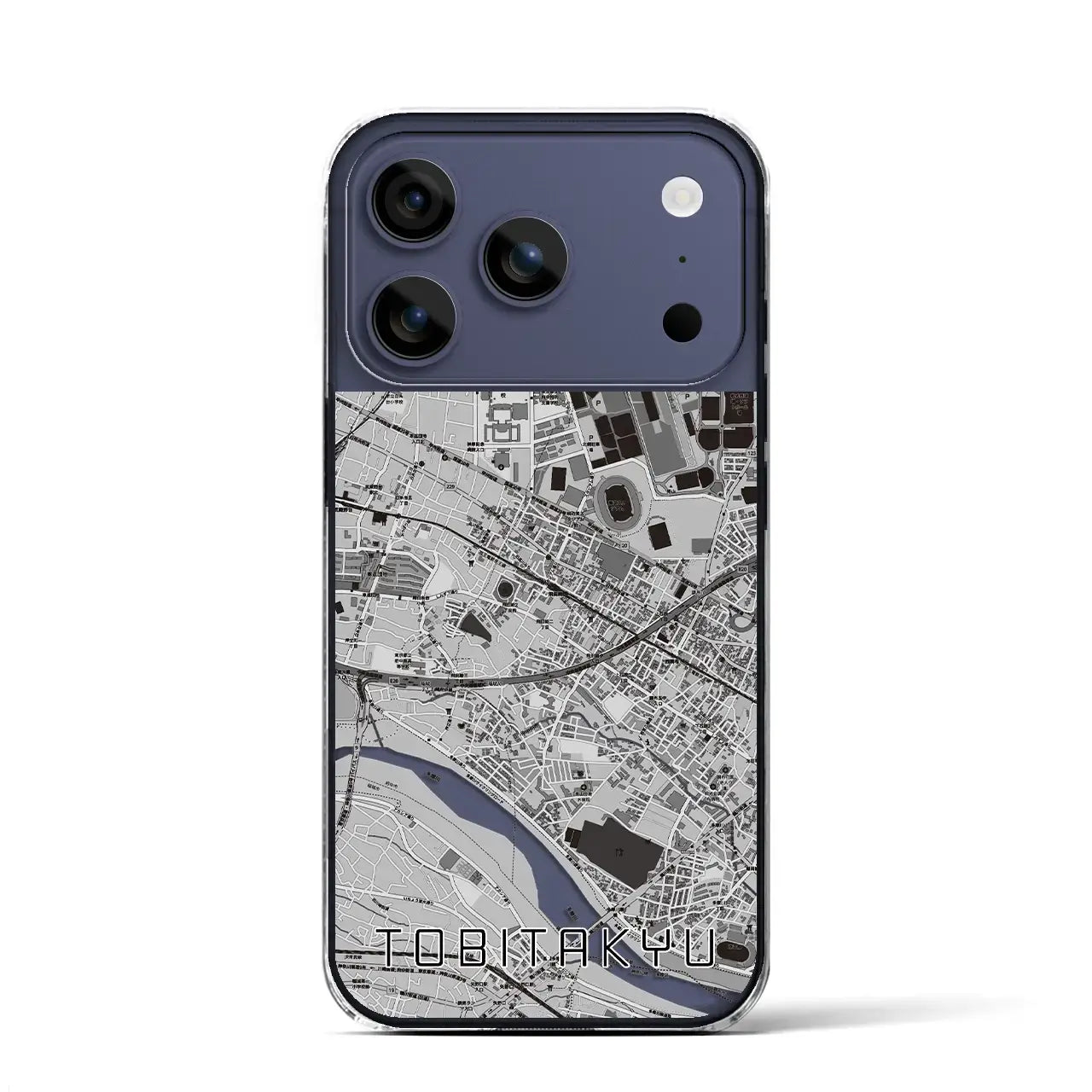 【飛田給(東京都)】地図柄iPhoneケース(クリアタイプ)