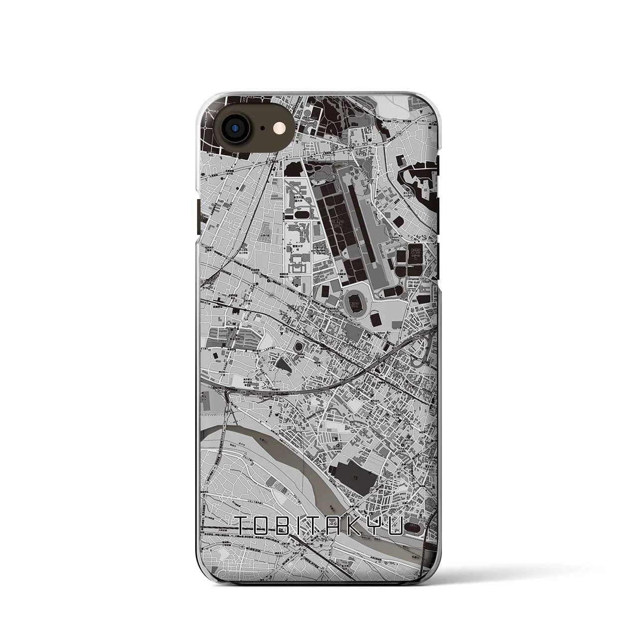 【飛田給(東京都)】地図柄iPhoneケース(クリアタイプ)