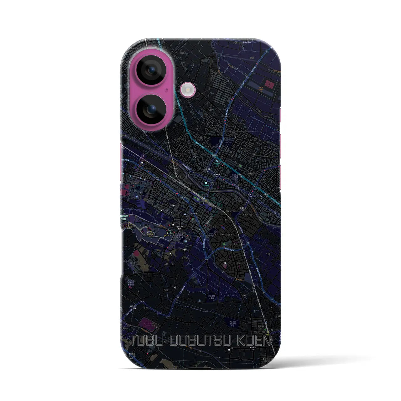 【東武動物公園(埼玉県)】地図柄iPhoneケース(バックカバータイプ)