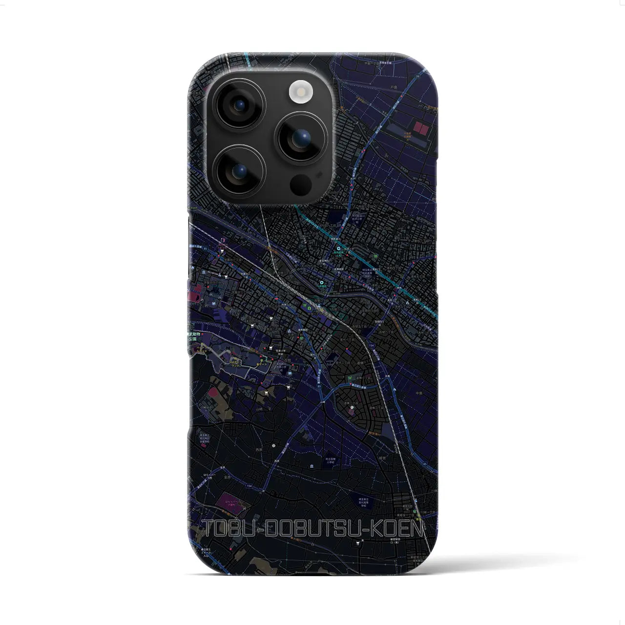 【東武動物公園(埼玉県)】地図柄iPhoneケース(バックカバータイプ)