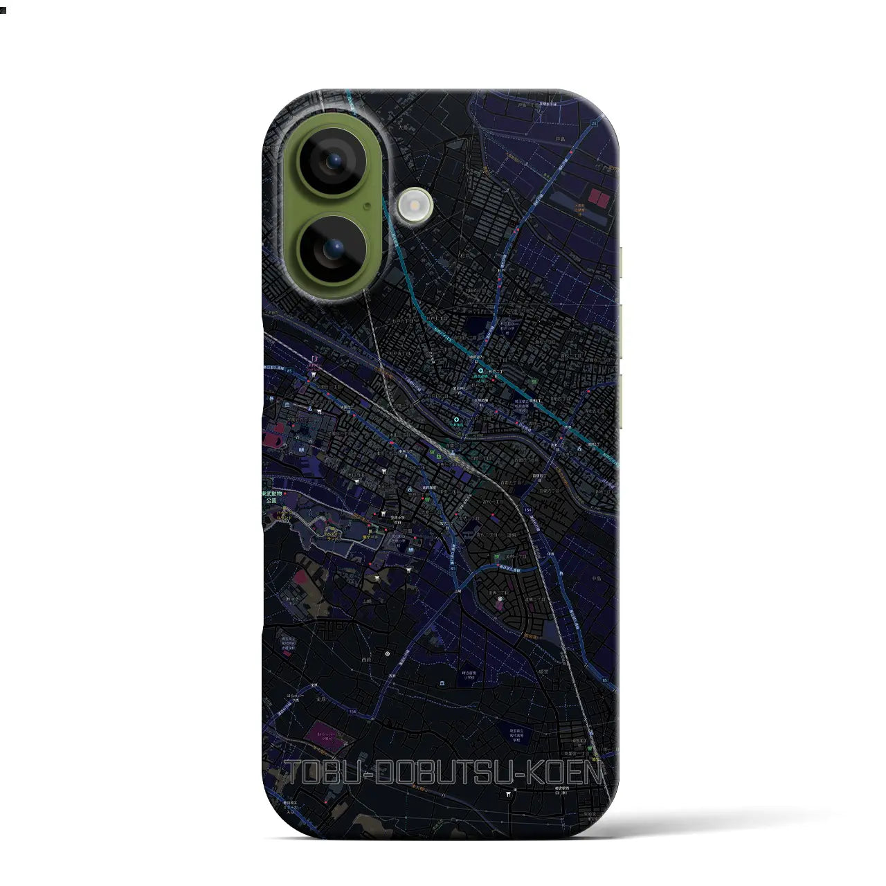 【東武動物公園(埼玉県)】地図柄iPhoneケース(バックカバータイプ)